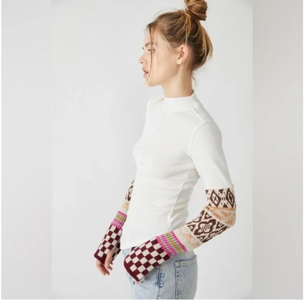 We the Free checkered cuff thermal
